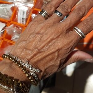 AUTHENTIC DIAMOND LOVE 💝 ROLO BRACELET GENUINE SOLID STERLING SILVER